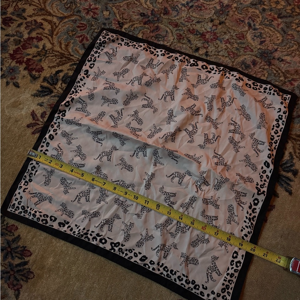 Leopard Print Silk Scarf